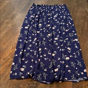 Floral Navy Skirt